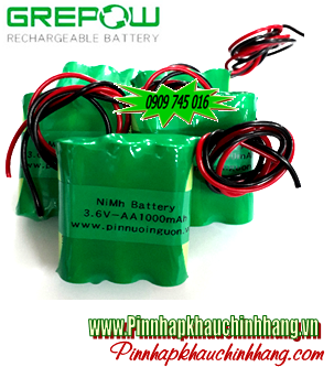 Pin sạc 3.6v-AA1000mAh, Pin sạc NiMh 3.6v-AA1000mAh, Pin GREPOW 3.6v-AA1000mAh chính hãng 