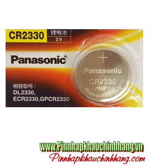 Panasonic CR2330 (23mmx3.0mm), Pin 3v lithium Panasonic CR2330 chính hãng, Xuất xứ Indonesia