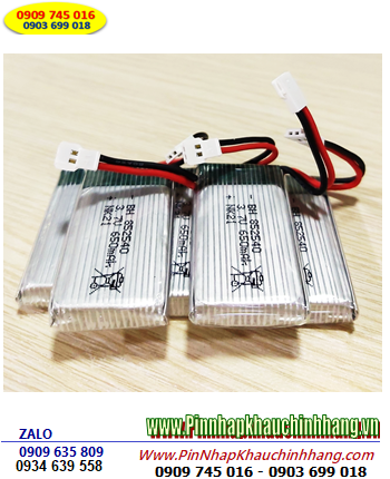 LiPolymer 852540 _Pin sạc 3.7v 650mAh (1S) dòng xả 25C (tối đa 50C) phù hợp Đồ chơi mô hình, thiết bị điện,v.v..