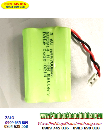 Pin sạc 3.6v-AAA700mAh, Pin sạc công nghiệp 3.6v-AAA700mAh, Pin sạc NiMh 3.6v-AAA700mAh