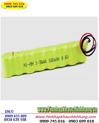 Pin sạc 9.6v-1/3AA160mAh, Pin sạc công nghiệp 9.6v-1/3AA160mAh, Pin sạc NiMh 9.6v-1/3AA160mAh