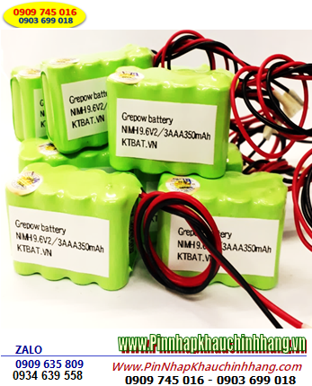 Pin sạc 9.6v-2/3AAA350mAh, Pin sạc công nghiệp 9.6v-2/3AAA350mAh, Pin sạc NiMh 9.6v-2/3AAA350mAh