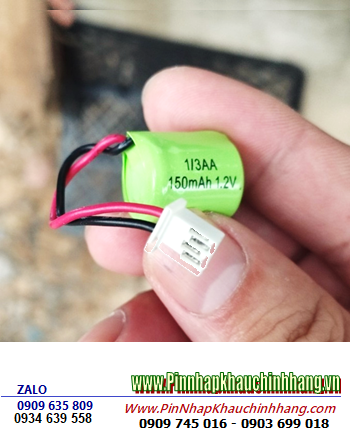 Pin sạc 1.2V-1/3AA-150mAh, Pin sạc NiMh 1.2V-1/3AA-150mAh, Pin sạc công nghiệp 1.2V-1/3AA-150mAh (dây cắm)