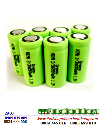 NiMh 1.2v 2/3AA-500mAh; Cell pin sạc NiMh 1.2v 2/3AA-500mAh; Pin sạc đầu bằng NiMh 1.2v 2/3AA-500mAh