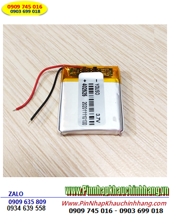 Pin sạc 3.7v Li-Polymer 402525, Pin sạc Li-Polymer 402525 lithium 3.7v 200mAh (Có sẳn mạch sạc)