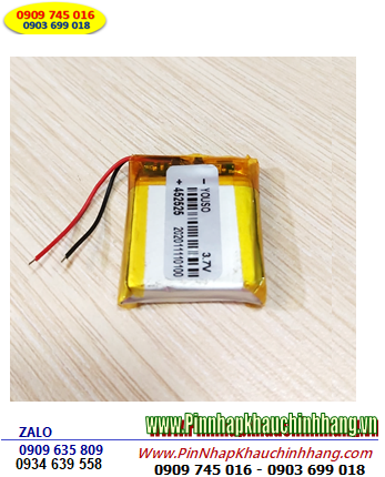 Pin sạc 3.7v Li-Polymer 452525, Pin sạc Li-Polymer 452525 lithium 3.7v 200mAh (Có sẳn mạch sạc)