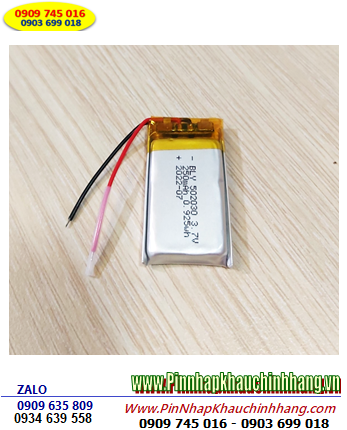 Lipolymer 502030, Pin sạc 3.7v Li-polymer 502030 (5mmx20mmx30mm) 250mAh có mạch sẳn