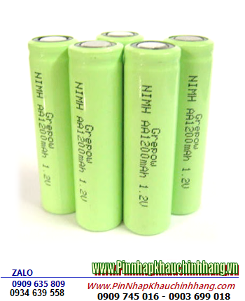 NiMh 1.2v AA1200mAh; Cell pin sạc NiMh 1.2v AA1200mAh; Pin sạc công nghiệp đầu bằng NiMh 1.2v AA1200mAh