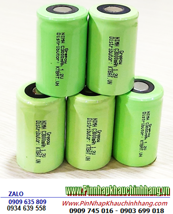 NiMh 1.2v C3000mAh; Cell pin sạc công nghiệp NiMh 1.2v C3000mAh; Pin sạc công nghiệp đầu bằng NiMh 1.2v C3000mAh