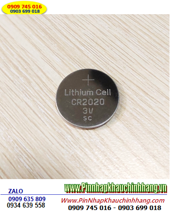 Pin CR2020, Pin 3v Lithium CR2020 (20mmx2.0mm) 115mAh chính hãng |CÒN HÀNG