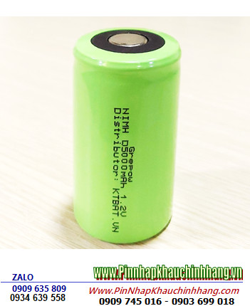 NiMh 1.2v D5000mAh; Cell pin sạc NiMh 1.2v D5000mAh; Pin sạc công nghiệp đầu bằng NiMh 1.2v D5000mAh