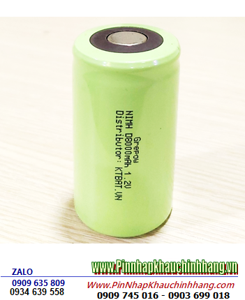 NiMh 1.2v D8000mAh; Cell pin sạc NiMh 1.2v D8000mAh; Pin sạc công nghiệp đầu bằng NiMh 1.2v D8000mAh