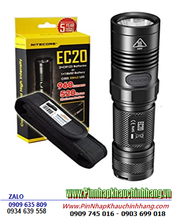 Nitecore EC20, Đèn pin siêu sáng Nitecore EC20 bóng CREE XM-L2 T6 chính hãng | Bảo hành 5 năm