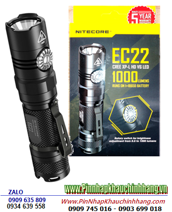 Nitecore EC22, Đèn pin siêu sáng Nitecore EC22 bóng XP-L HD V6 SMO với 1000Lumens chiếu xa 185m