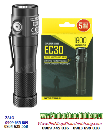 Nitecore EC30, Đèn pin siêu sáng Nitecore EC30 bóng XHP35 HD SMO với 1800lumens chiếu xa 220m