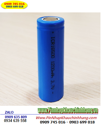 Pin sạc ICR16500, Pin sạc 3.7v Lithium Li-ion Sunmoon ICR16500 (1200mAh 3.7v) chính hãng