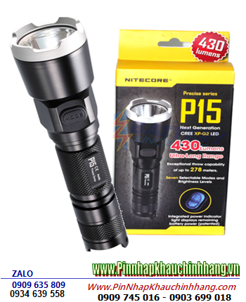 Nitecore P15, Đèn pin siêu sáng Nitecore P15 với 430Lumens bóng CREE XP-G2 (R5) chính hãng