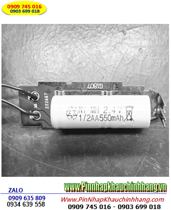 Pin 2.4v-1.2AA-550mAh, Pin sạc nuôi nguồn PLC NiCd 2.4v-1.2AA-550mAh chính hãng 