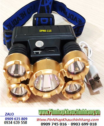 DPNK-115, Đèn đội đầu siêu sáng DPNK-115 (05 BÓNG LED sáng trắng)