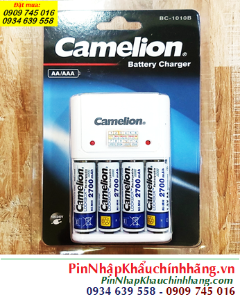 Camelion BC-1010B (4NH-AA2700LBP2) Bộ sạc pin AA kèm 4 pin sạc Camelion AA2700mAh 1.2v LOCKBOX