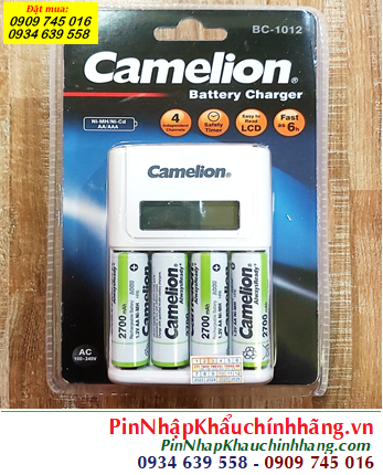 Camelion BC-1012 _Bộ sạc pin BC-1012 kèm 4 pin sạc Camelion NH-AA2700ARBP2 (AA2700mAh 1.2v)