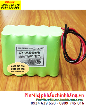 Pin sạc 12v-AA2300mAh, Pin sạc NiMh 12v-AA2300mAh, Pin GREPOW 12v-AA2300mAh chính hãng 