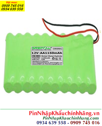 Pin sạc 12v-AA1150mAh, Pin sạc NiMh 12v-AA1150mAh, Pin GREPOW 12v-AA1150mAh chính hãng