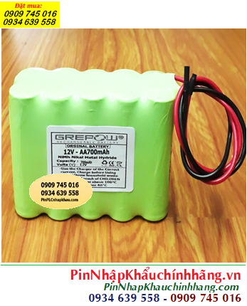 Pin sạc 12v-AA700mAh, Pin sạc NiMh 12v-AA700mAh, Pin GREPOW 12v-AA700mAh chính hãng 