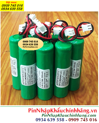 Pin đèn Exit thoát hiểm 2.4v-2/3AA350mAh, Pin đèn sự cố khẩn cấp 2.4v-2/3AA350mAh chính hãng 