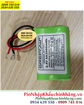 Pin sạc 2.4v-AA2000mAh, Pin sạc NiMh 2.4v-AA2000mAh, Pin sạc công nghiệp GREPOW 2.4v-AA2000mAh