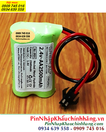 Pin sạc 2.4v-AA2500mAh, Pin sạc NiMh 2.4v-AA2500mAh, Pin sạc công nghiệp GREPOW 2.4v-AA2500mAh