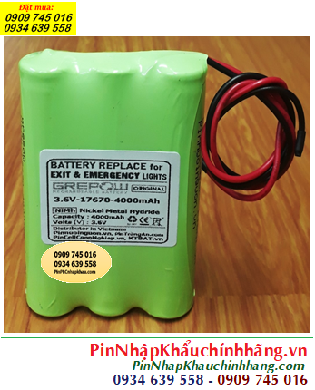 Pin sạc 3.6v-17670-4000mAh, Pin sạc NiMh 3.6v-17670-4000mAh, Pin Grepow 3.6v-17670-4000mAh