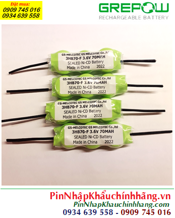 Pin sạc 3.6v-70mAh, Pin sạc NiMh 3/V70H, Pin sạc NiMh 3.6v-70mAh 3/V70H (Nickel Metal Hydride) chính hãng