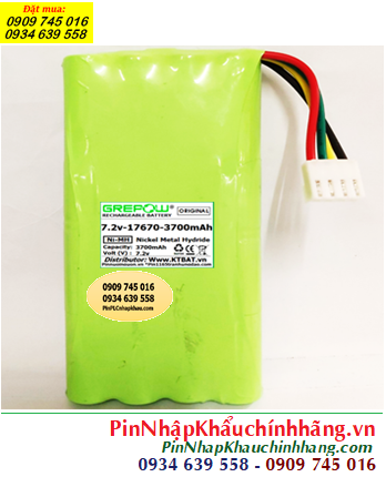 Pin sạc 7.2v-17670-3700mAh, Pin sạc NiMh 7.2v-17670-3700mAh, Pin GREPOW 7.2v-17670-3700mAh