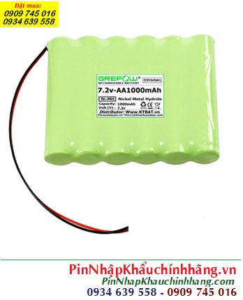 Pin sạc 7.2v-AA1000mAh, Pin sạc NiMh 7.2v-AA1000mAh, Pin GREPOW 7.2v-AA1000mAh chính hãng 