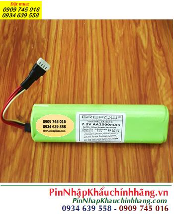 Pin sạc 7.2v-AA2500mAh, Pin sạc NiMh 7.2v-AA2500mAh, Pin sạc công nghiệp GREPOW 7.2v-AA2500mAh chính hãng