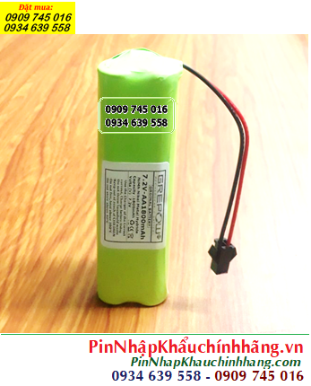 Pin sạc 7.2v-AA1800mAh, Pin sạc NiMh 7.2v-AA1800mAh, Pin sạc công nghiệp GREPOW 7.2v-AA1800mAh chính hãng