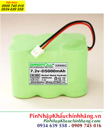 Pin sạc 7.2v-D5000mAh, Pin sạc NiMh 7.2v-D5000mAh, Pin GREPOW 7.2v-D5000mAh chính hãng 