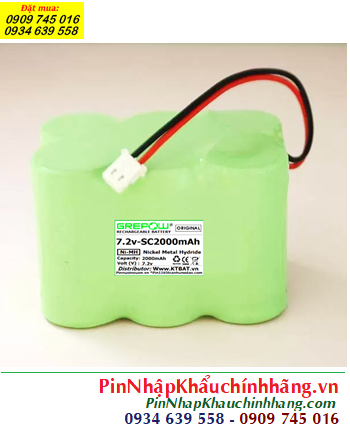 Pin sạc 7.2v-SC2000mAh, Pin sạc NiMh 7.2v-SC2000mAh, Pin sạc chất lượng cao GREPOW 7.2v-SC2000mAh