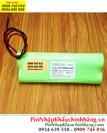 Pin sạc 7.2v-SC3000mAh, Pin sạc NiMh 7.2v-SC3000mAh, Pin sạc chất lượng cao GREPOW 7.2v-SC3000mAh