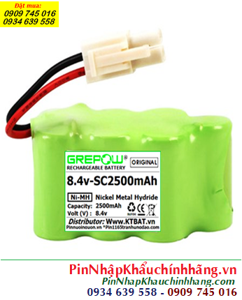 Pin sạc 8.4v-SC2500mAh, Pin sạc NiMh 8.4v-SC2500mAh, Pin GREPOW 8.4v-SC2500mAh chính hãng 