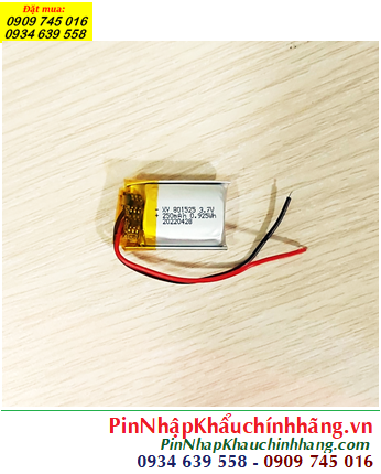 Lipo 801525, Pin sạc 3.7v Lipolymer 801525-250mAh-0.925Wh (8mmx15mmx25mm) /Sẳn mạch sạc & Zắc cắm