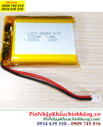 Lipolymer 804050, Pin sạc 3.7v Li-polymer 804050 (8mmx40mmx50mm) 2000mAh /Đã có mạch sẳn