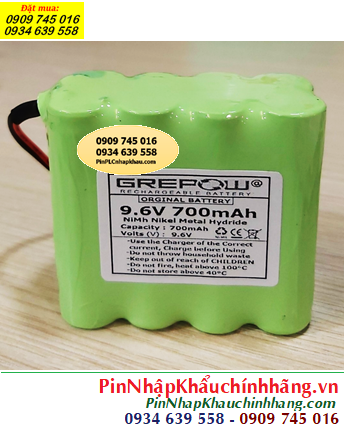 Pin sạc 9.6v-AA700mAh, Pin sạc NiMh 9.6v-AA700mAh, Pin GREPOW 9.6v-AA700mAh chính hãng 