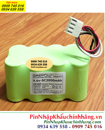 Pin sạc 9.6v-SC2000mAh, Pin sạc công nghiệp 9.6v-SC2000mAh, Pin sạc NiMh 9.6v-SC2000mAh