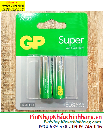 GP15AETA21 Super Alkaline, Pin AA 1.5v GP15AETA21 /LR6 Super Alkaline (Vỉ 2viên), MẪU MỚI