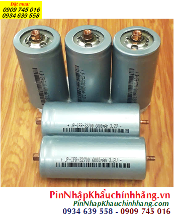 LifeP04-IFR32700, Pin sắt LifeP04-IFR32700 3.2v 6000mAh đầu sắt Ốc vít, Discharge 20A /ko kèm Ốc vít