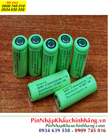 2/3AAA-350mAh; Cell pin sạc NiMh 1.2v 2/3AAA-350mAh; Pin sạc đầu bằng NiMh 1.2v 2/3AAA-350mAh