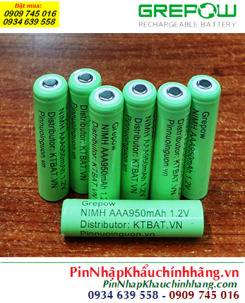 NiMh 1.2v AAA950mAh; Cell pin sạc NiMh 1.2v AAA950mAh; Pin sạc đầu bằng NiMh 1.2v AAA950mAh
